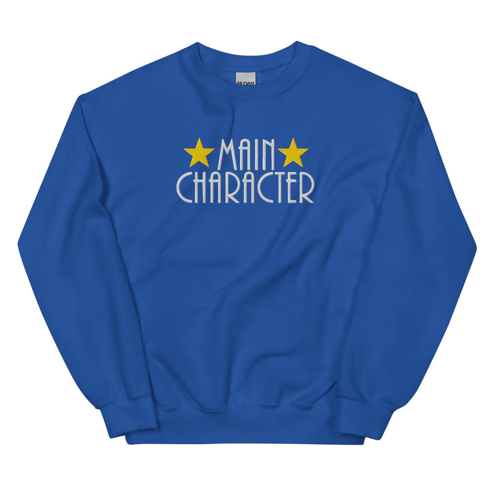 Main Character Embroidered Sweatshirt - Royal Color - https://ascensionemporium.net