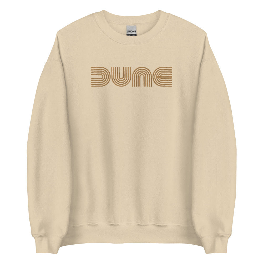 Dune Embroidered Sweatshirt - Sand Color - Gold Embroidery
