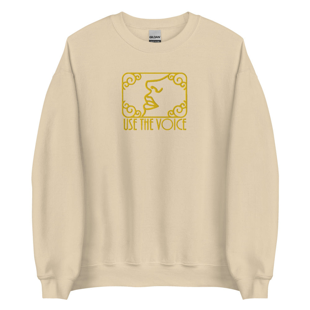 Use The Voice Embroidered Sweatshirt - Sand Color