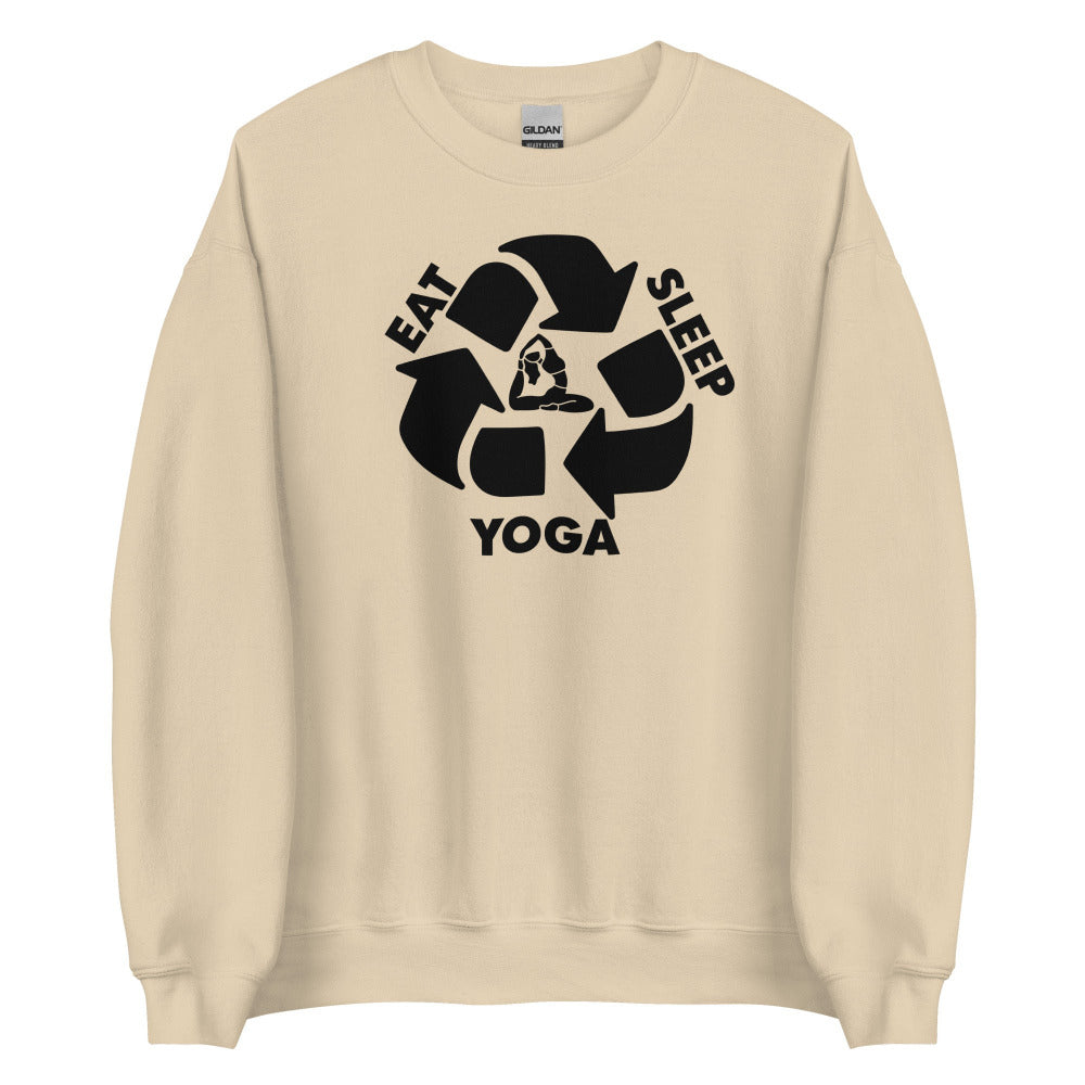 Eat Sleep Yoga Sweatshirt - Sand Color