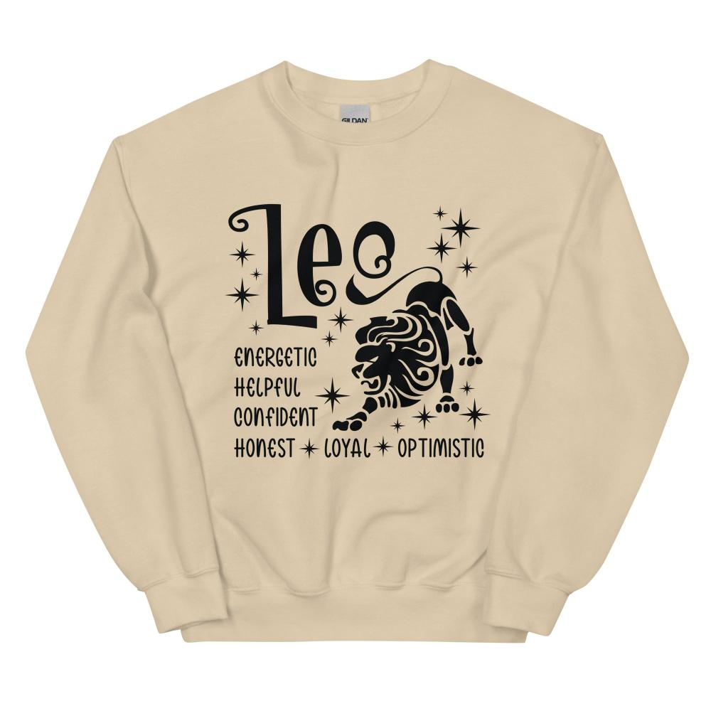 Leo Zodiac Positive Traits Sweatshirt - Sand Color - https://ascensionemporium.net