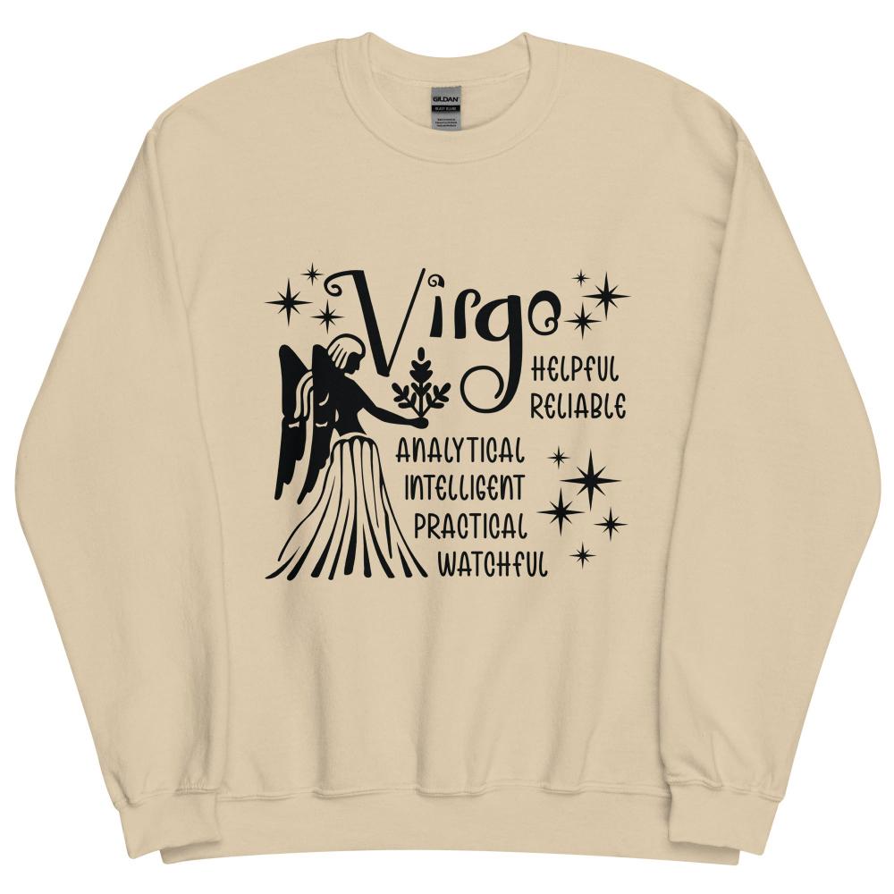 Virgo Zodiac Positive Traits Sweatshirt - Sand Color - https://ascensionemporium.net