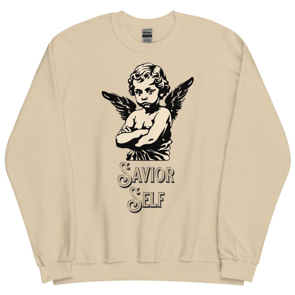 Savior Self Boy Angel Sweatshirt - Sand Color - https://ascensionemporium.net