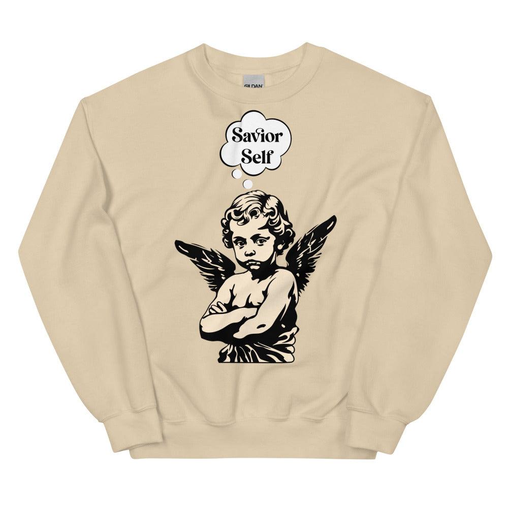 Savior Self Boy Angel Sweatshirt - Sand Color - https://ascensionemporium.net