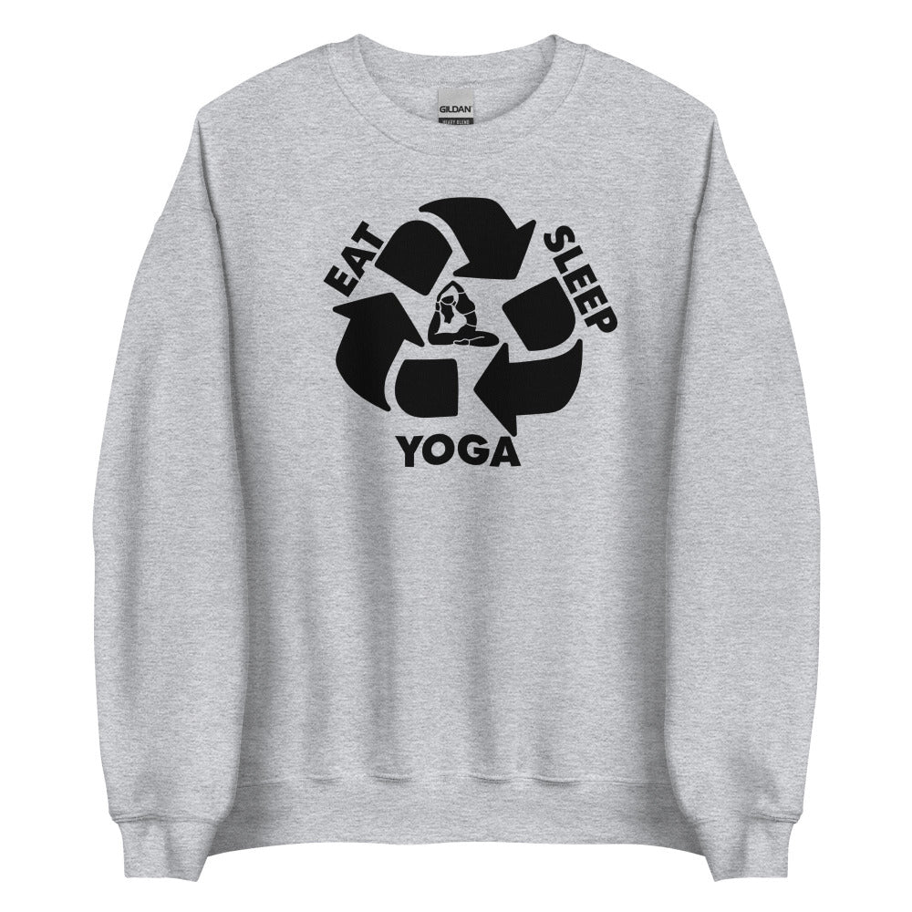 Eat Sleep Yoga Sweatshirt - Sport Grey Color