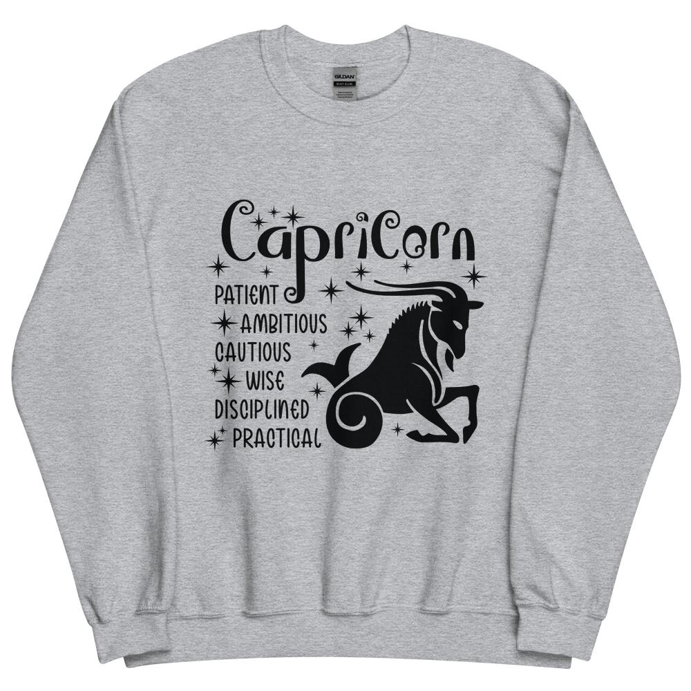 Capricorn Zodiac Positive Traits Sweatshirt - Sand Color - https://ascensionemporium.net