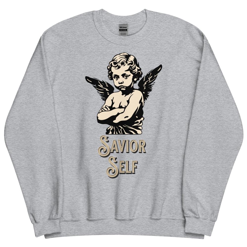 Savior Self Boy Angel Sweatshirt - Sport Grey Color - https://ascensionemporium.net