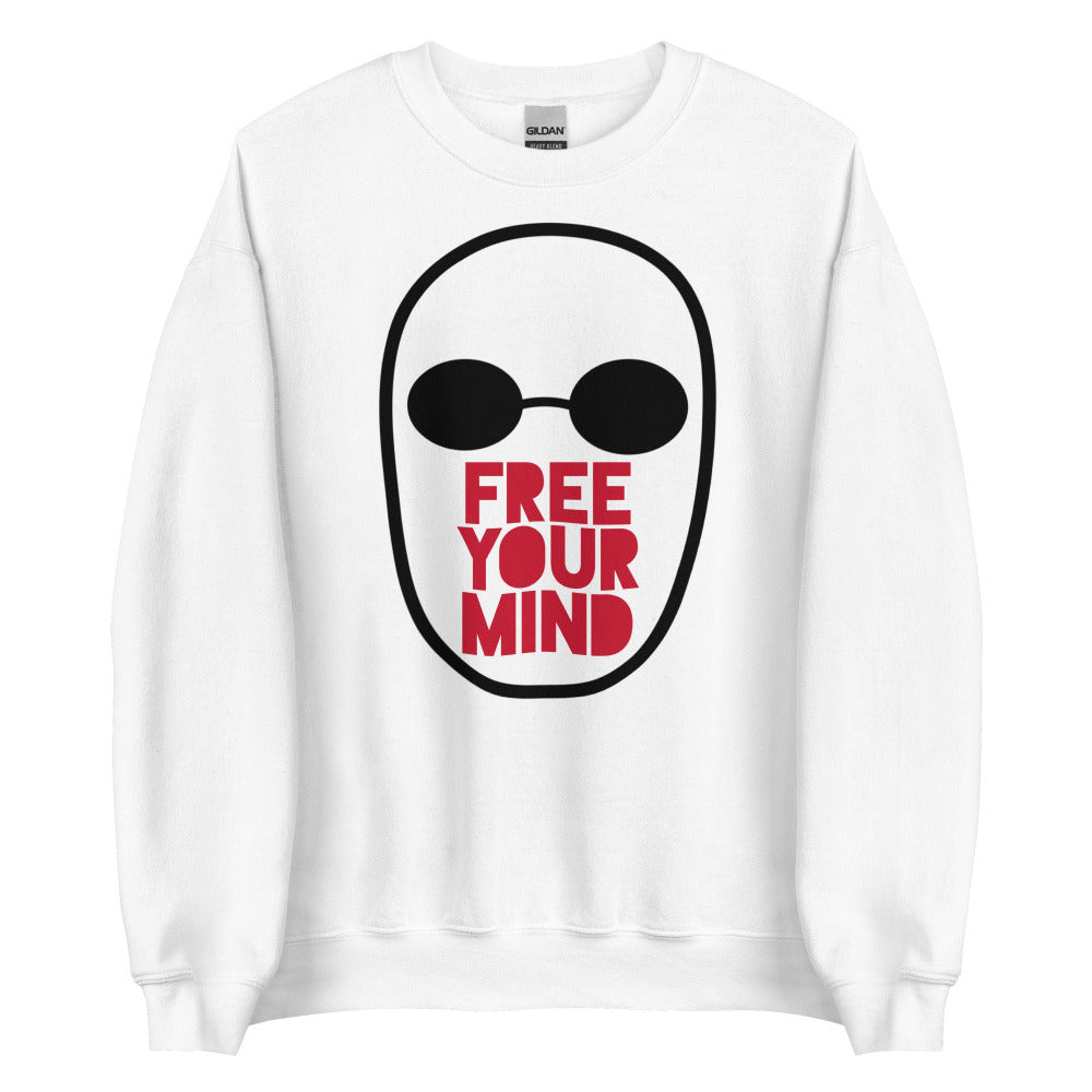 The Matrix Free Your Mind Sweatshirt - White Color - https://ascensionemporium.net