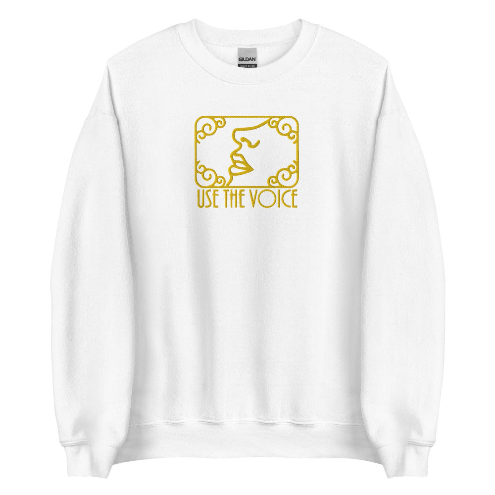 Use The Voice Embroidered Sweatshirt - White Color