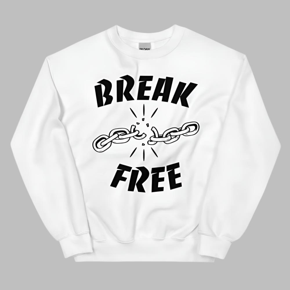 Break Free Sweatshirt - White Color - https://ascensionemporium.net