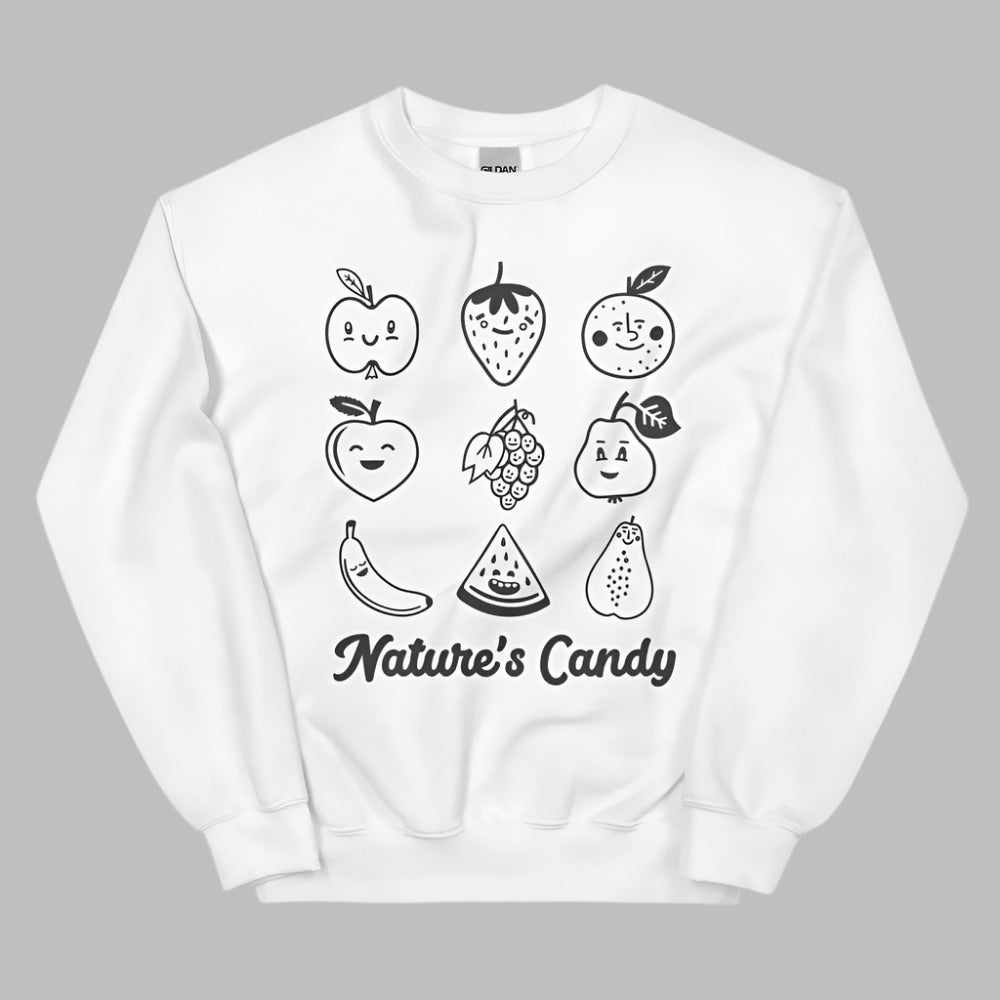 Nature's Candy Sweatshirt - White Color - https://ascensionemporium.net