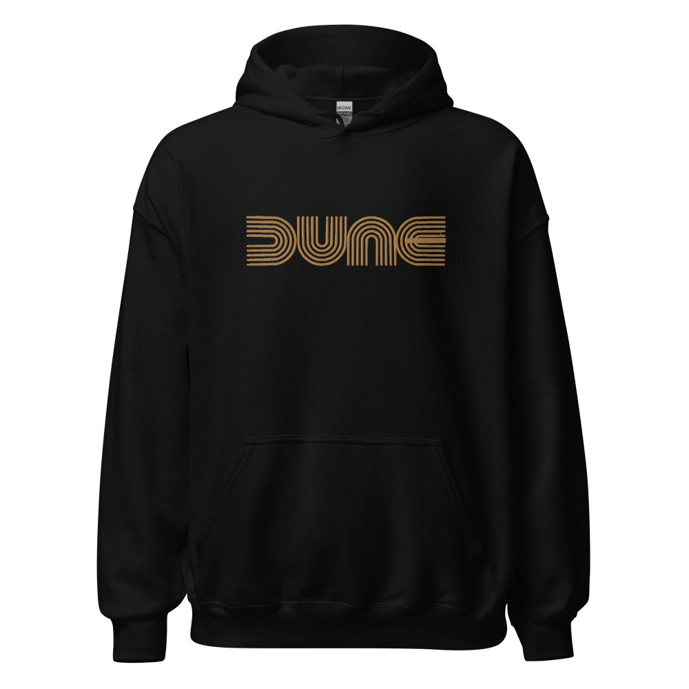 Dune Hoodie - Black Color - Gold Embroidery - https://ascensionemporium.net