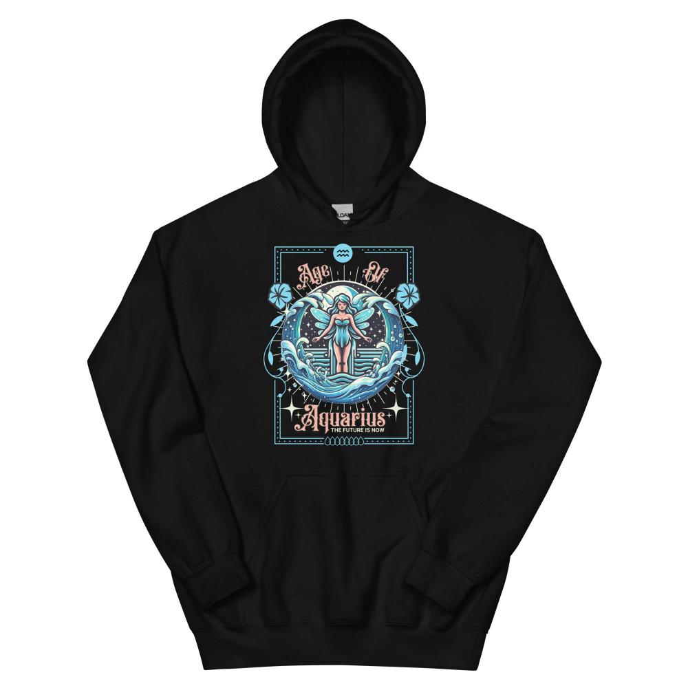 Age of Aquarius Fairy Hoodie - Black Color - https://ascensionemporium.net