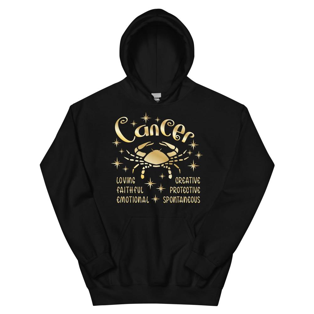 Cancer Zodiac Positive Traits Hoodie - Black Color - https://ascensionemporium.net