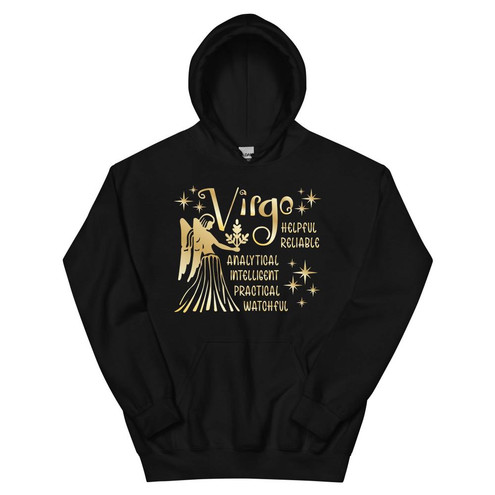 Virgo Zodiac Positive Traits Hoodie - Black Color - https://ascensionemporium.net