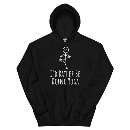 I'd Rather Be Doing Yoga Hoodie - Black Color - https://ascensionemporium.net