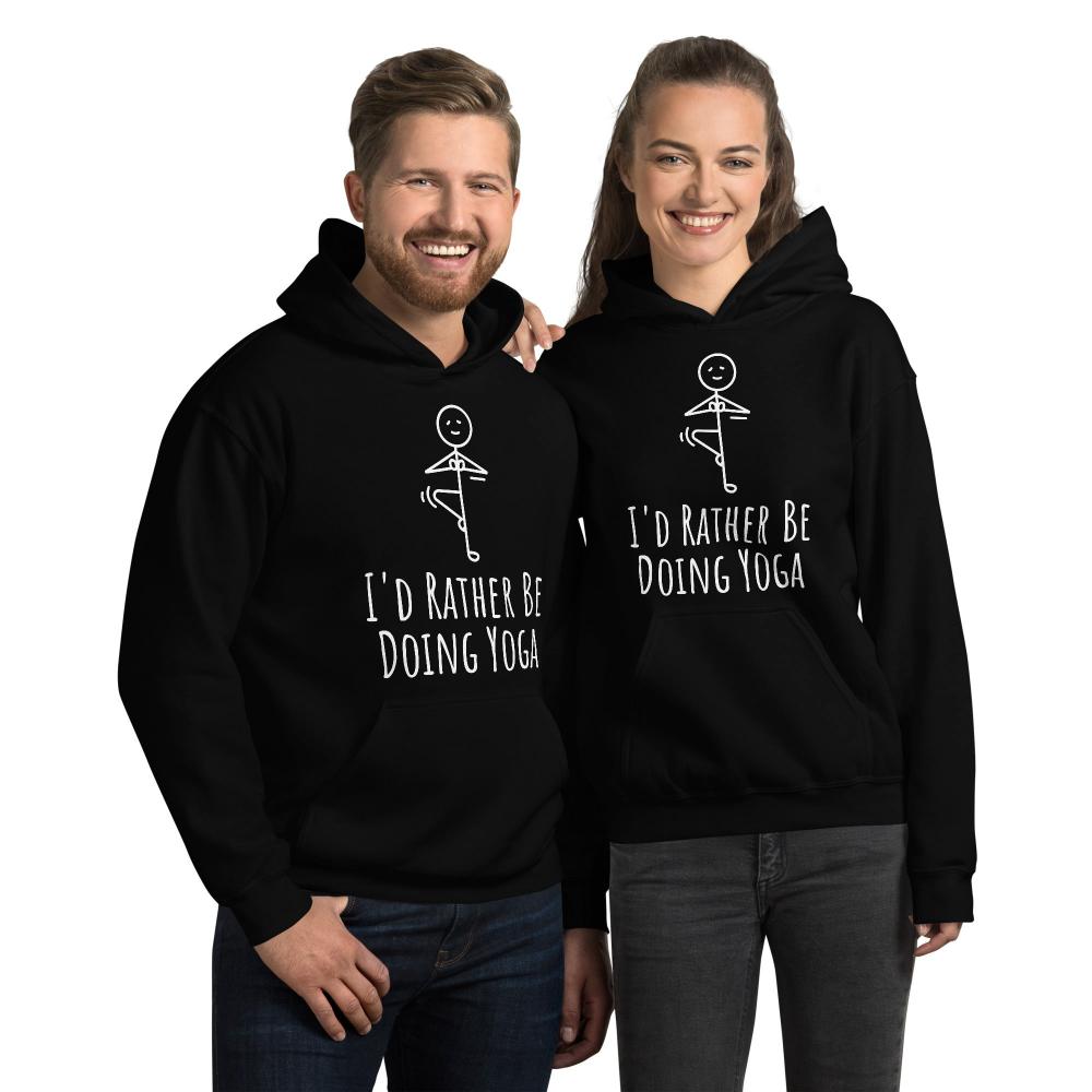 I'd Rather Be Doing Yoga Hoodie - Black Color - https://ascensionemporium.net