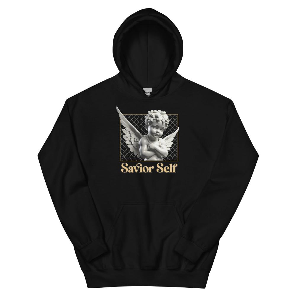 Savior Self Angel Wings Hoodie - Black Color - https://ascensionemporium.net