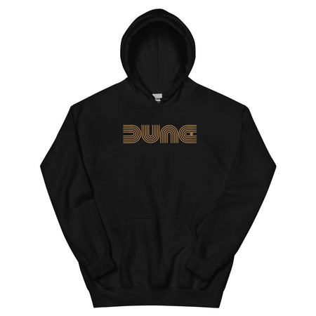 Dune Geometric Embroidered Hoodie - Black Color - https://ascensionemporium.net