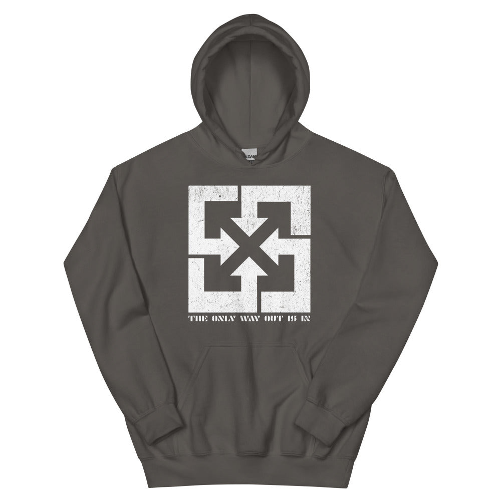 The Only Way Out Is In Hoodie - Charcoal Color - https://ascensionemporium.net