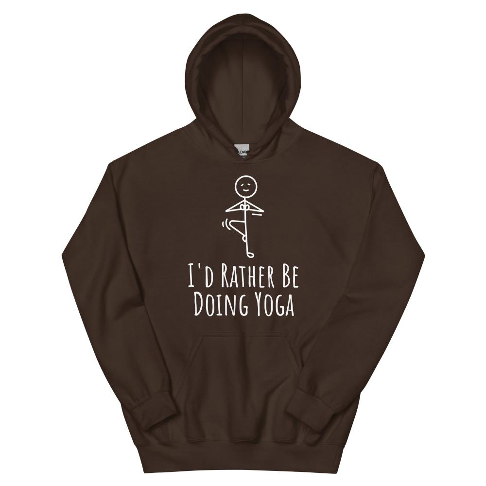 I'd Rather Be Doing Yoga Hoodie - Dark Chocolate Color - https://ascensionemporium.net