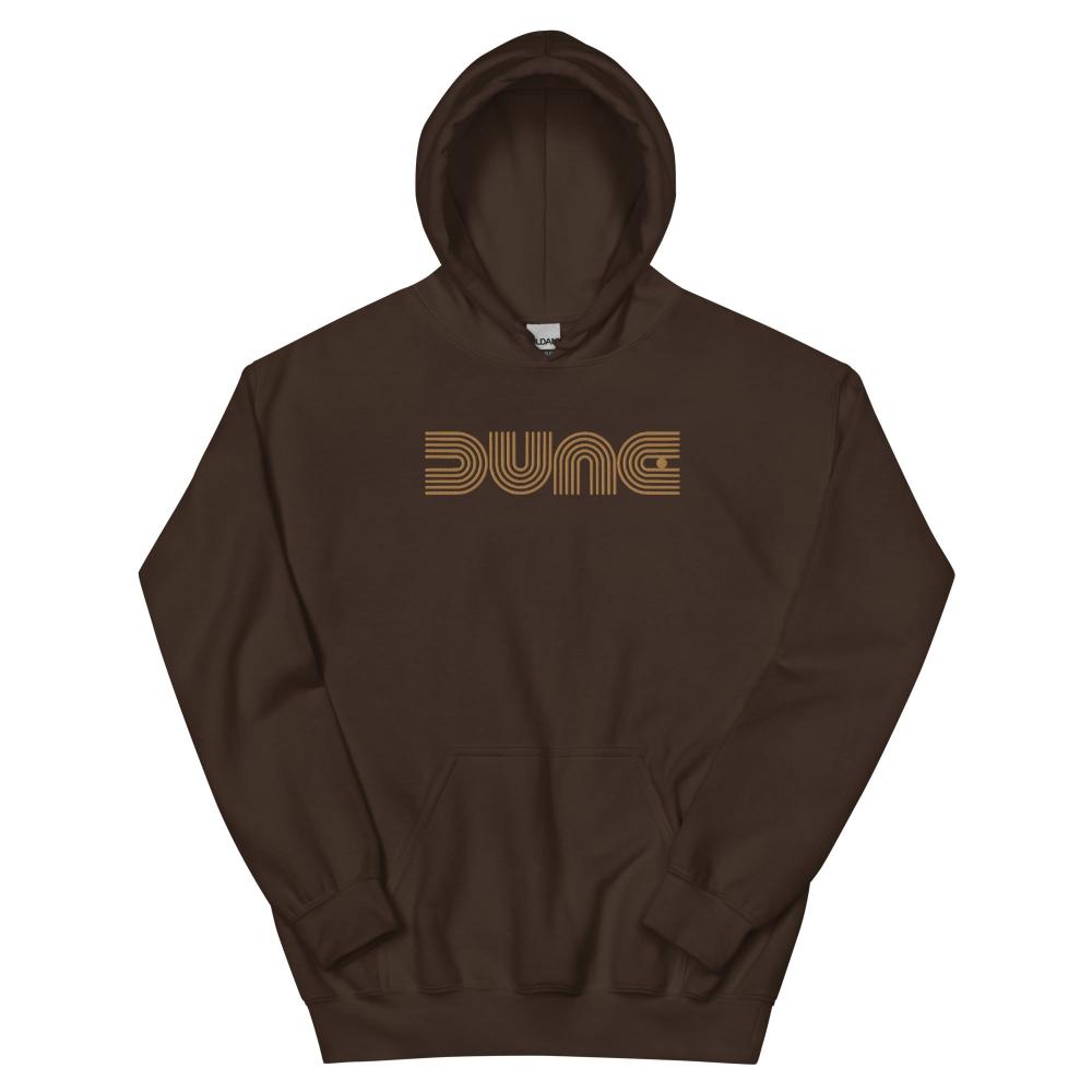 Dune Geometric Embroidered Hoodie - Dark Chocolate Color - https://ascensionemporium.net