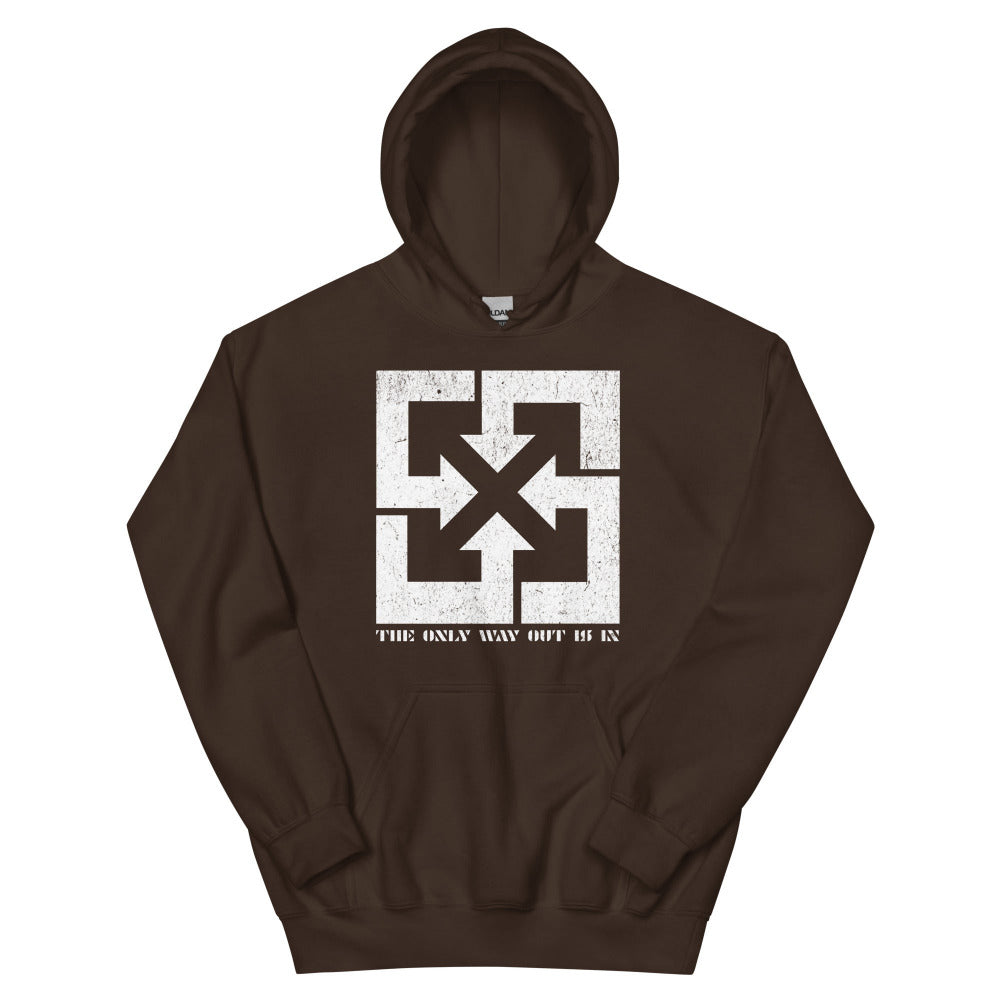 The Only Way Out Is In Hoodie - Dark Chocolate Color - https://ascensionemporium.net