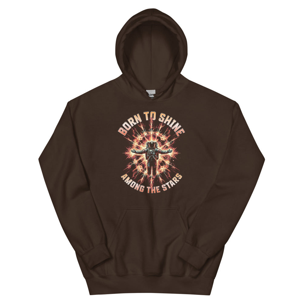 Born To Shine Among The Stars Hoodie - Dark Chocolate Color - https://ascensionemporium.net