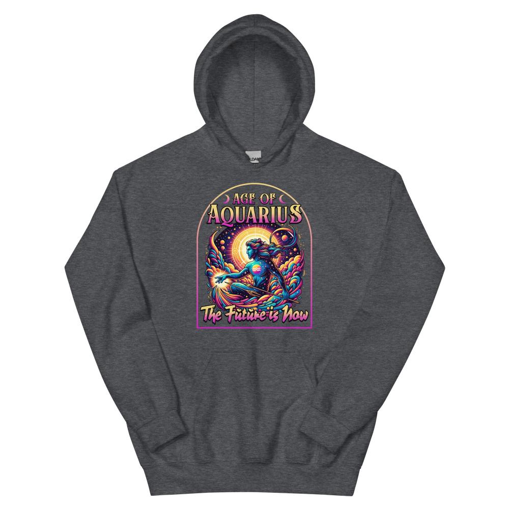 Age of Aquarius Hoodie - Dark Heather Color - https://ascensionemporium.net