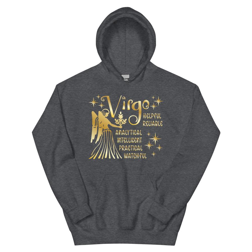 Virgo Zodiac Positive Traits Hoodie - Dark Heather Color - https://ascensionemporium.net