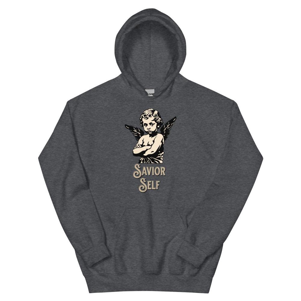 Savior Self Boy Angel Hoodie - Dark Heather Color - https://ascensionemporium.net