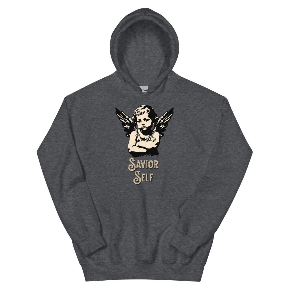 Savior Self Girl Angel Hoodie - Dark Heather Color - https://ascensionemporium.net