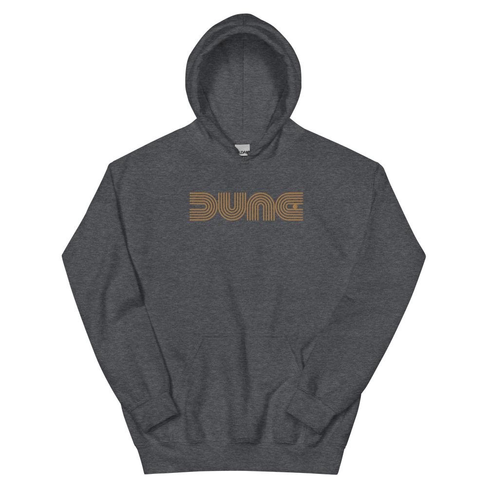 Dune Geometric Embroidered Hoodie - Dark Heather Color - https://ascensionemporium.net