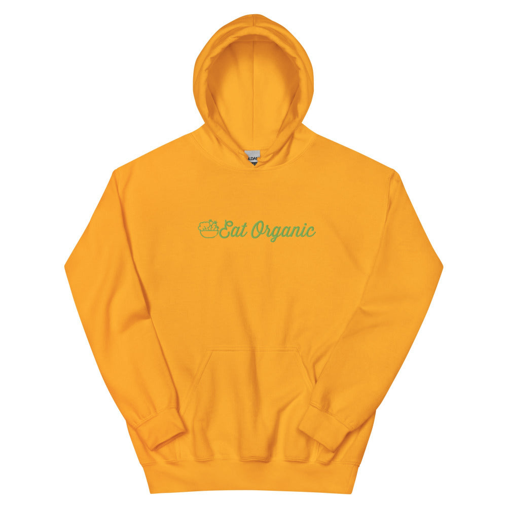 Eat Organic Hoodie - Gold Color - https://ascensionemporium.net 