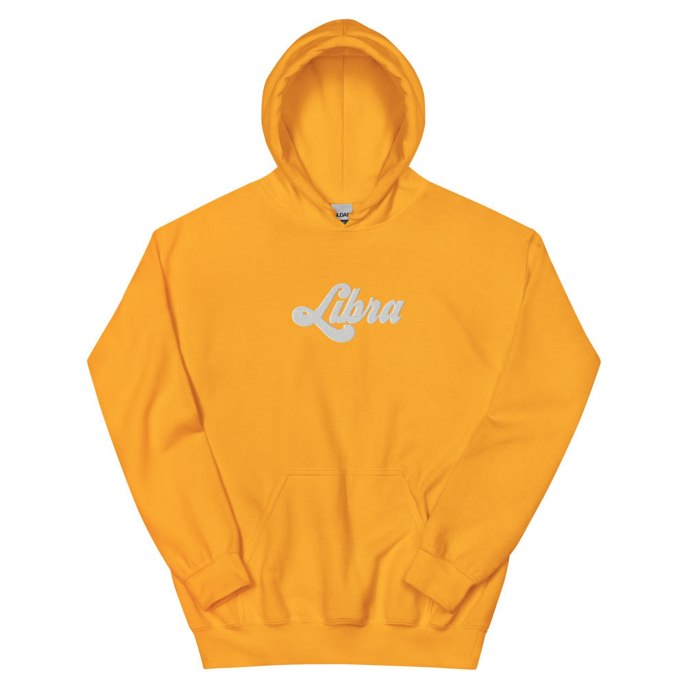 Libra Zodiac Embroidered Hoodie - Gold Color - https://ascensionemporium.net