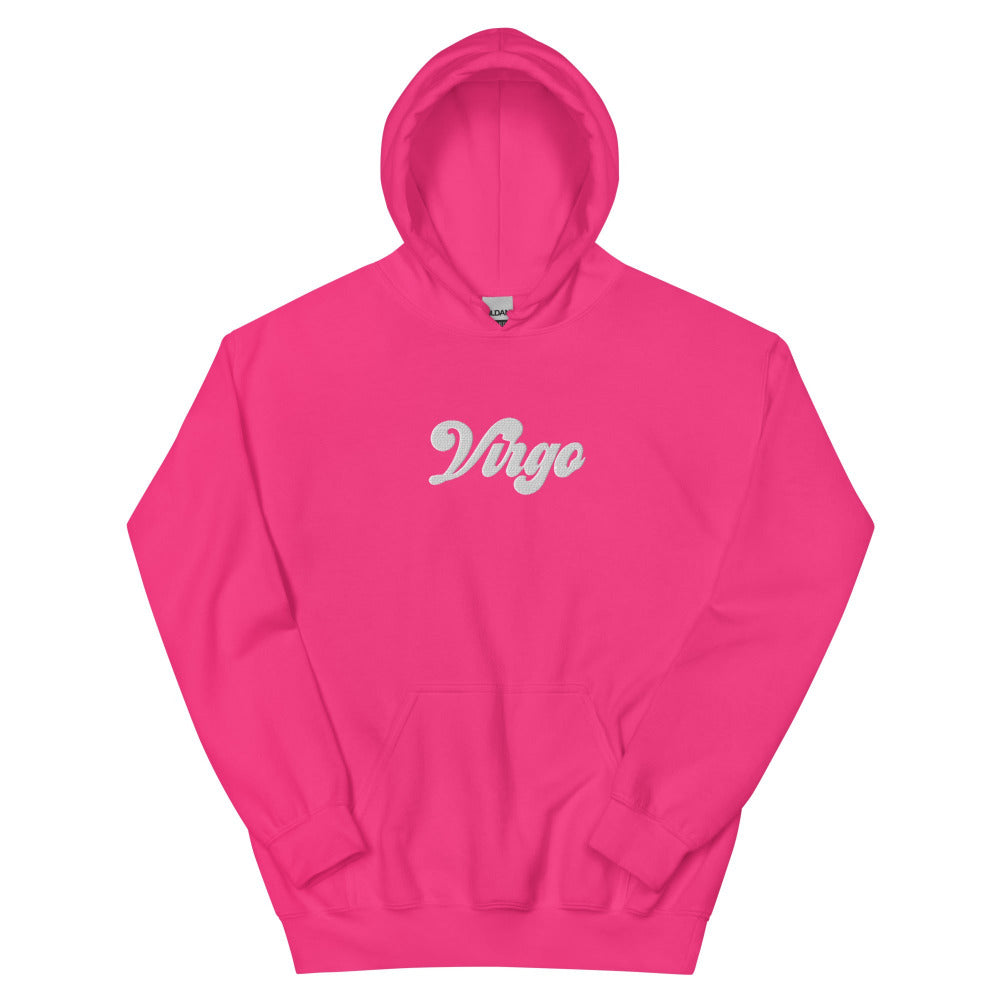 Virgo Zodiac Embroidered Hoodie - Heliconia Color - https://ascensionemporium.net