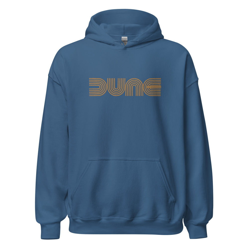 Dune Hoodie - Indigo Color - Gold Embroidery - https://ascensionemporium.net