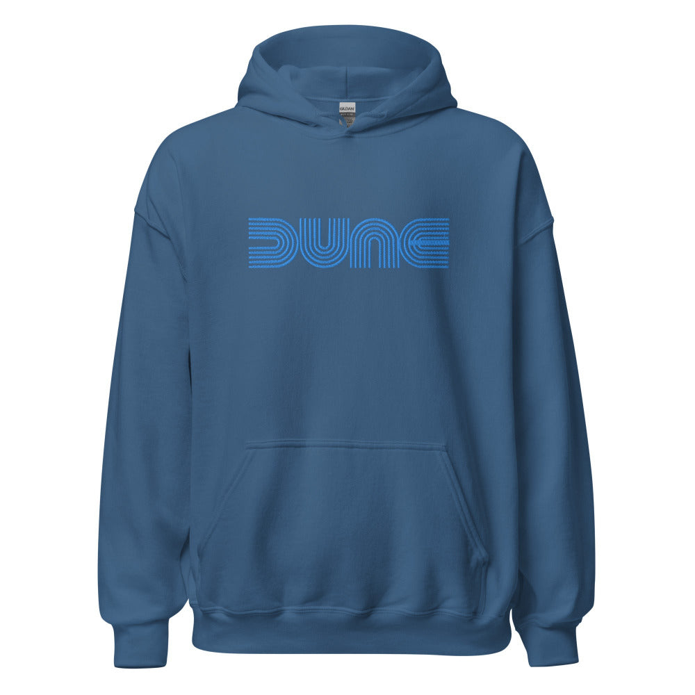 Dune Hoodie - Indigo Color - Blue Embroidery - https://ascensionemporium.net