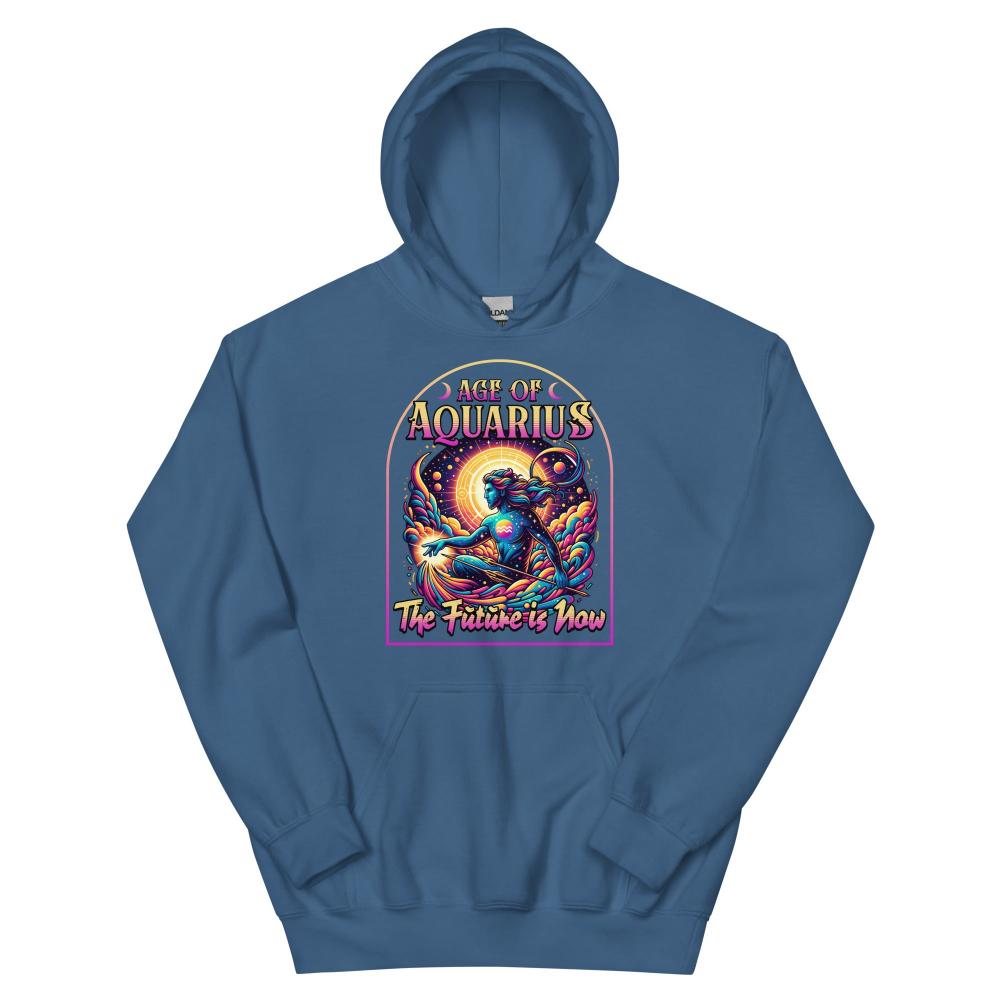 Age of Aquarius Hoodie - Indigo Blue Color - https://ascensionemporium.net