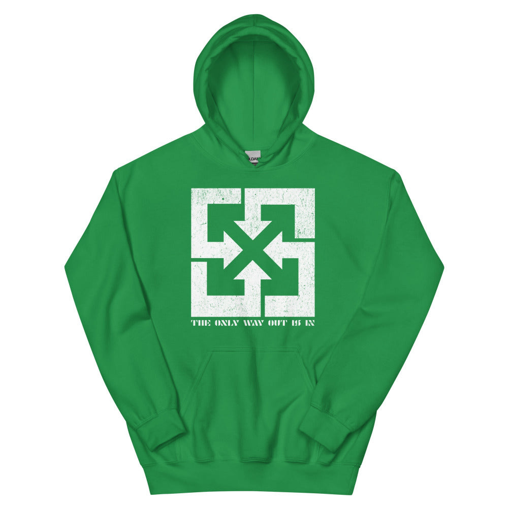 The Only Way Out Is In Hoodie - Irish Green Color - https://ascensionemporium.net