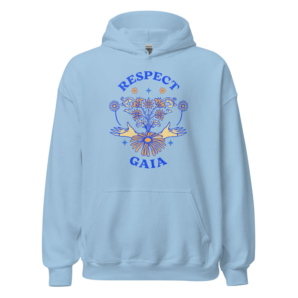 Respect Gaia Hoodie - Light Blue Color