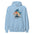 Breathe Yoga Meditation Hoodie - Watercolor Clouds - Light Blue Color
