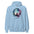 Namaste Yoga Meditation Hoodie - Watercolor Sphere - Light Blue Color