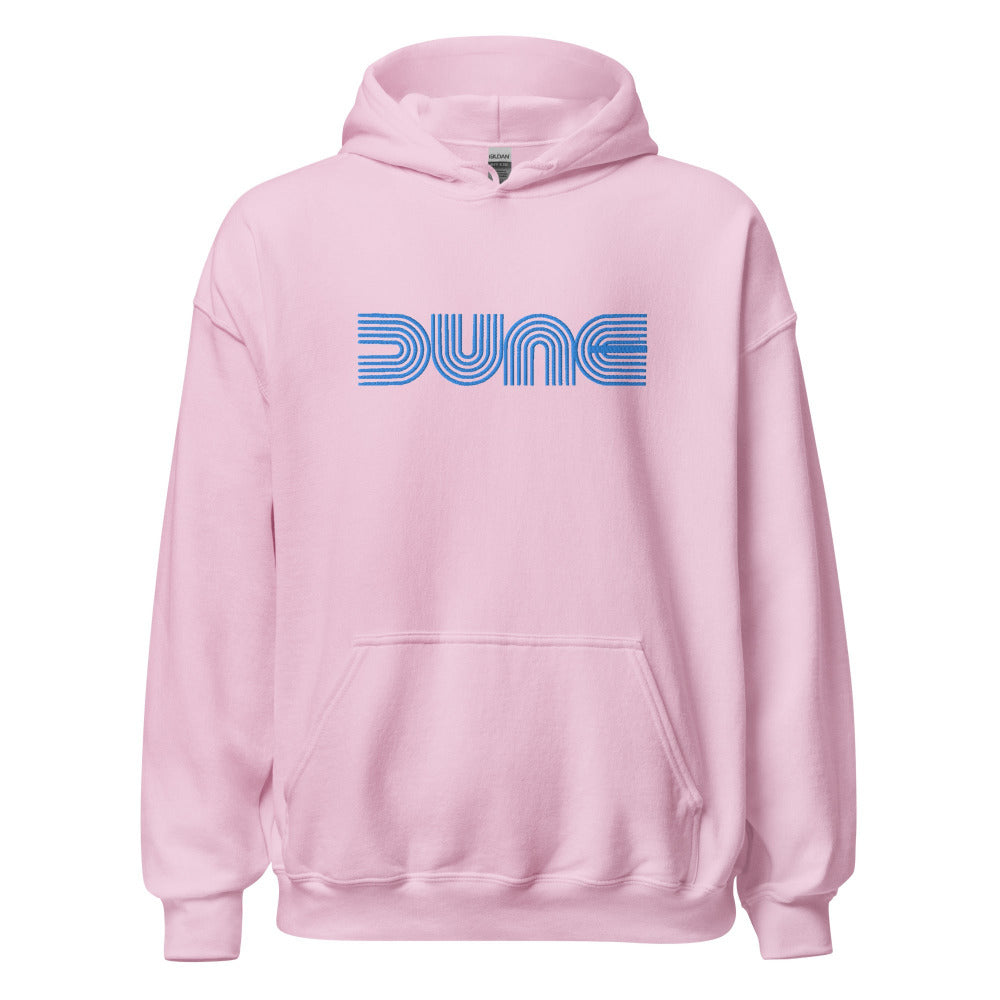 Dune Hoodie - Pink Color - Blue Embroidery - https://ascensionemporium.net