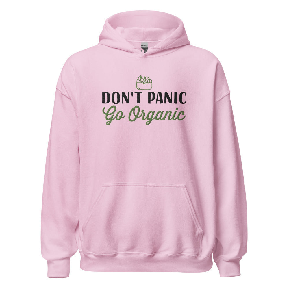 Don't Panic Go Organic Hoodie - Light Pink Color - https://ascensionemporium.net 