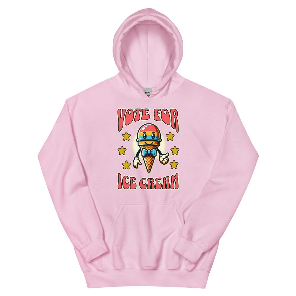 Vote For Ice Cream Hoodie - Light Pink Color - https://ascensionemporium.net