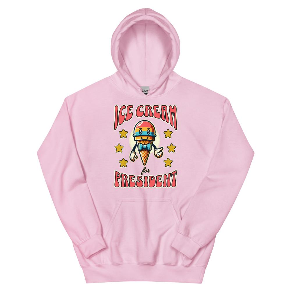 Ice Cream For President Hoodie - Light Pink Color - https://ascensionemporium.net