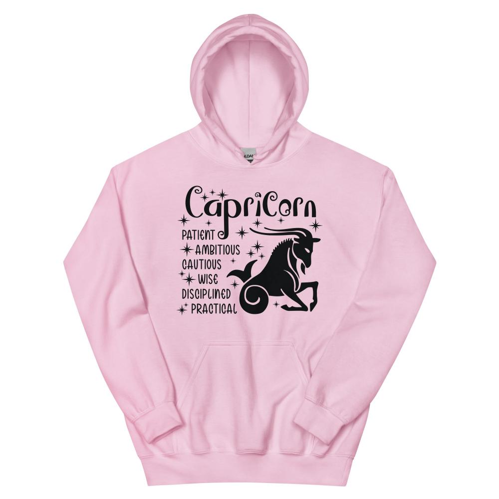 Capricorn Zodiac Positive Traits Hoodie - Light Pink Color - https://ascensionemporium.net