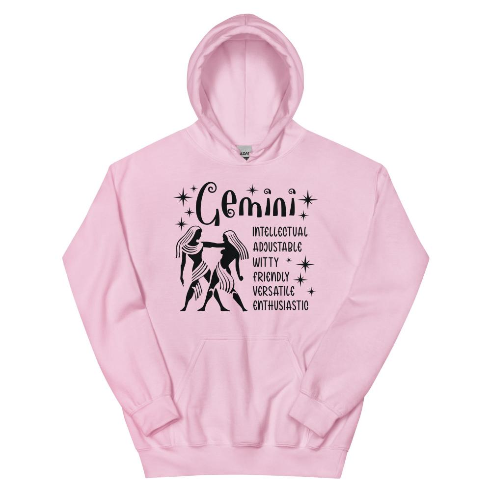 Gemini Zodiac Positive Traits Hoodie - Light Pink Color - https://ascensionemporium.net