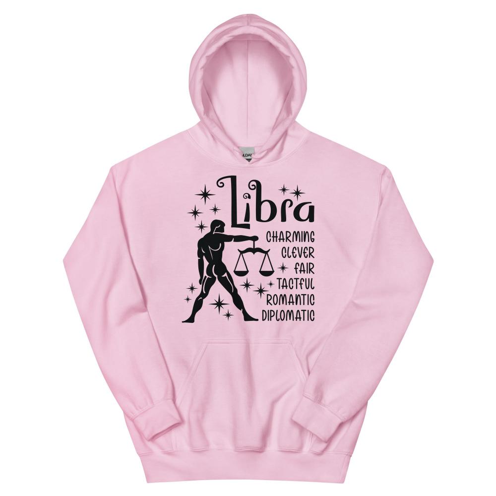 Libra Zodiac Positive Traits Hoodie - Light Pink Color - https://ascensionemporium.net